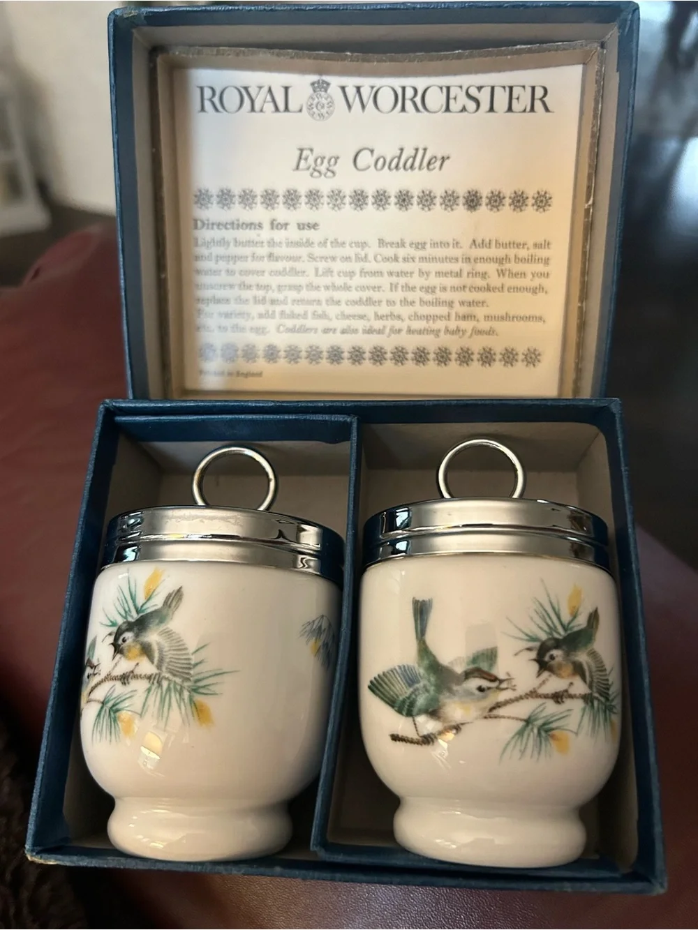 Royal Worcester Egg Coddlers , set of 2
